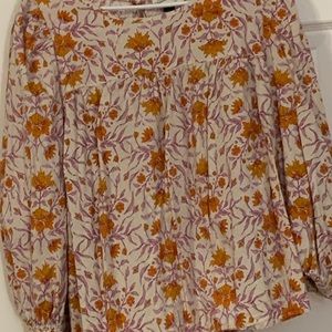 Floral print long sleeve blouse by universal thread